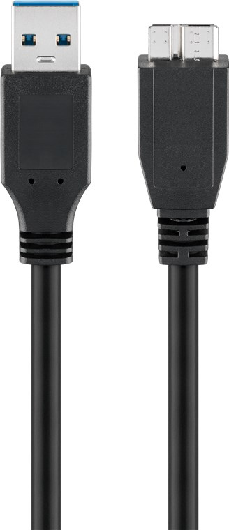Goobay 95734 USB Kabel USB 3.2 Gen 1 (3.1 Gen 1) 0,5 m USB A Micro-USB B Schwarz