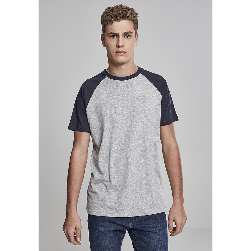 Urban Classics Raglan Contrast Tee T-Shirt Rundhals Kurzärmel Baumwolle, Trikot