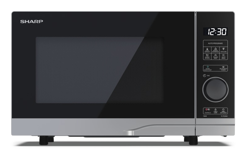 Sharp YCPS204AES Mikrowelle Schwarz, Silber Solo-Mikrowelle Arbeitsplatte 20 l 700 W