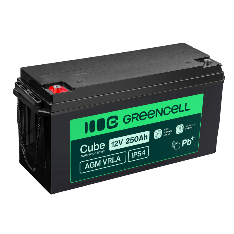 Green Cell AGM12V250AH-J USV-Batterie Plombierte Bleisäure (VRLA) 12 V 250 Ah