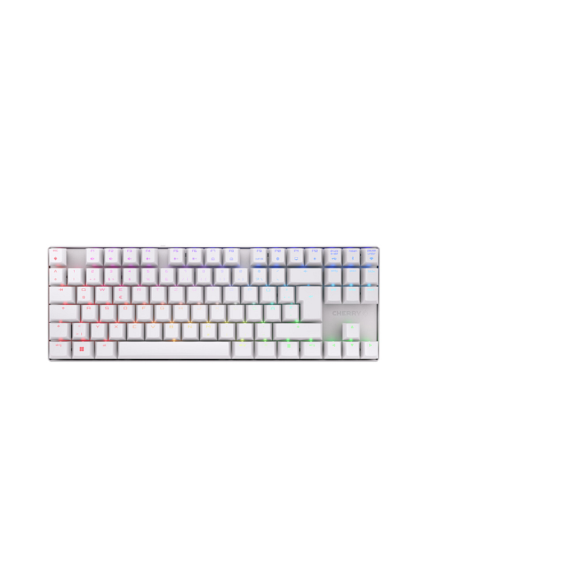 CHERRY MX 8.2 TKL Wireless RGB Tastatur Gaming RF Wireless + Bluetooth QWERTZ Deutsch Weiß
