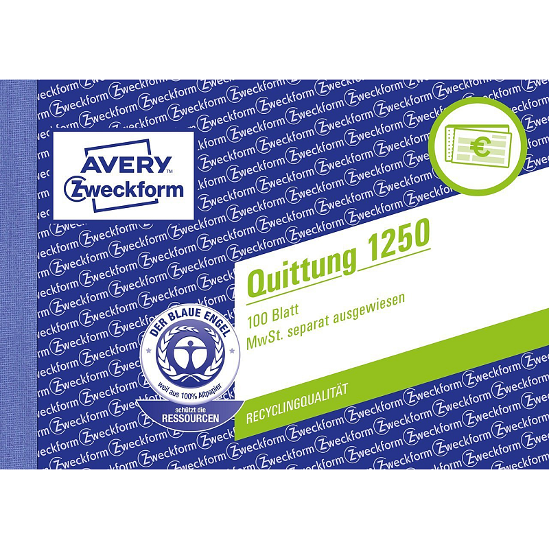 Avery 1250 Buchhaltungsformular & -Buch A6 100 Seiten