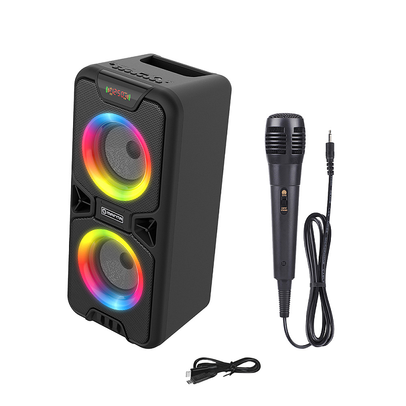 Manta SPK816 Tragbarer-/Partylautsprecher Tragbarer Mono-Lautsprecher Schwarz 30 W