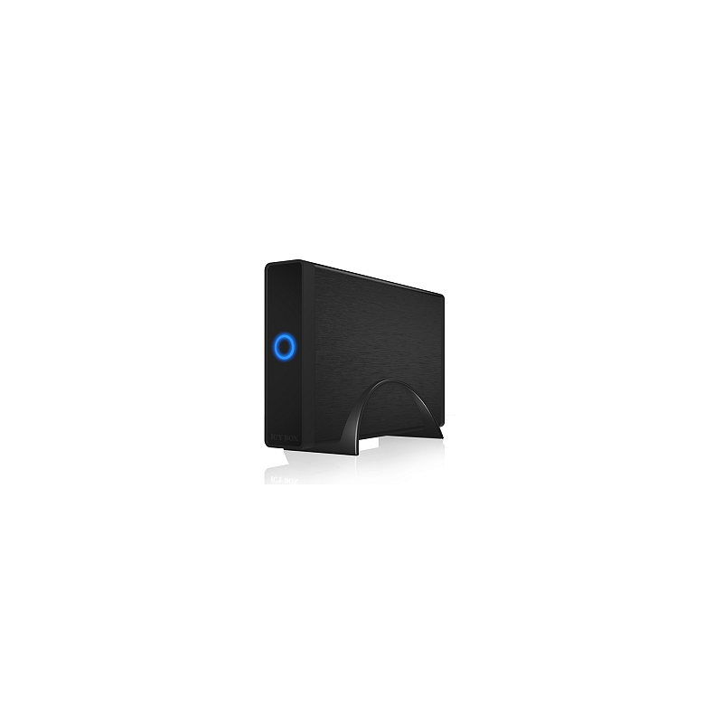 ICY BOX IB-377-C31 Gehäuse für 3,5" SATA HDD zu Type-C® - USB 3.1, Gen 2, 10 Gbit/s, Type-C® zu Type-C® Kabel, schwarz
