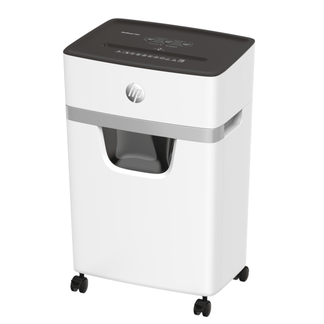 HP OneShred 15CC Aktenvernichter Partikelschnitt-Zerkleinerung 65 dB 22 cm Weiß