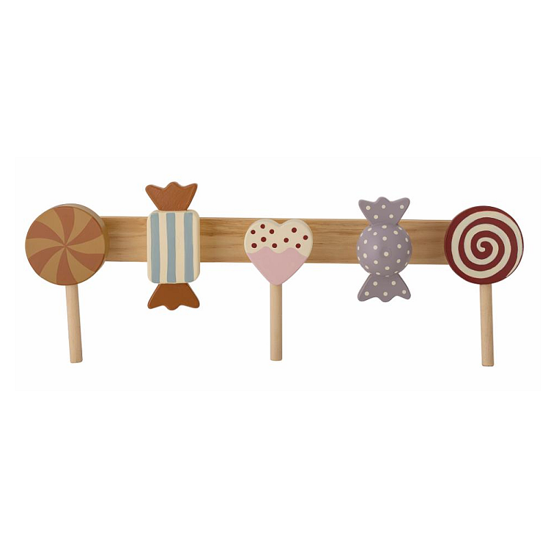 Bloomingville 82052986 Gaderobe Wand-montiert 4 Haken Holz