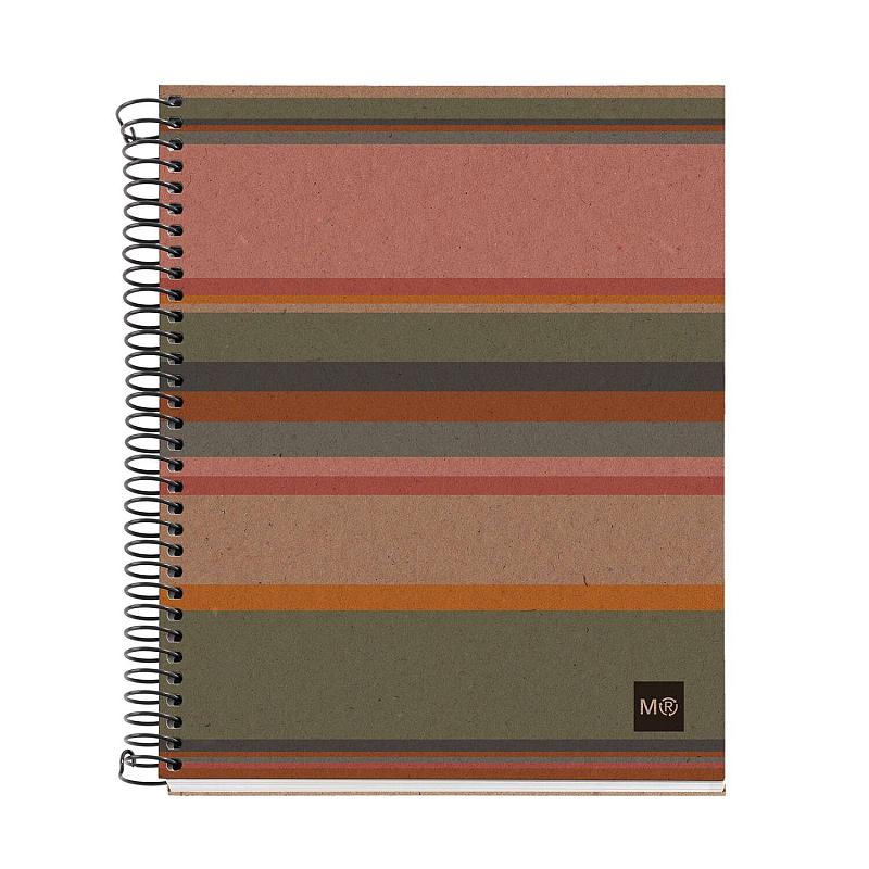 MAUL A616899 Notizbuch A5 120 Blätter Blau, Braun, Grün, Orange, Pink, Rot