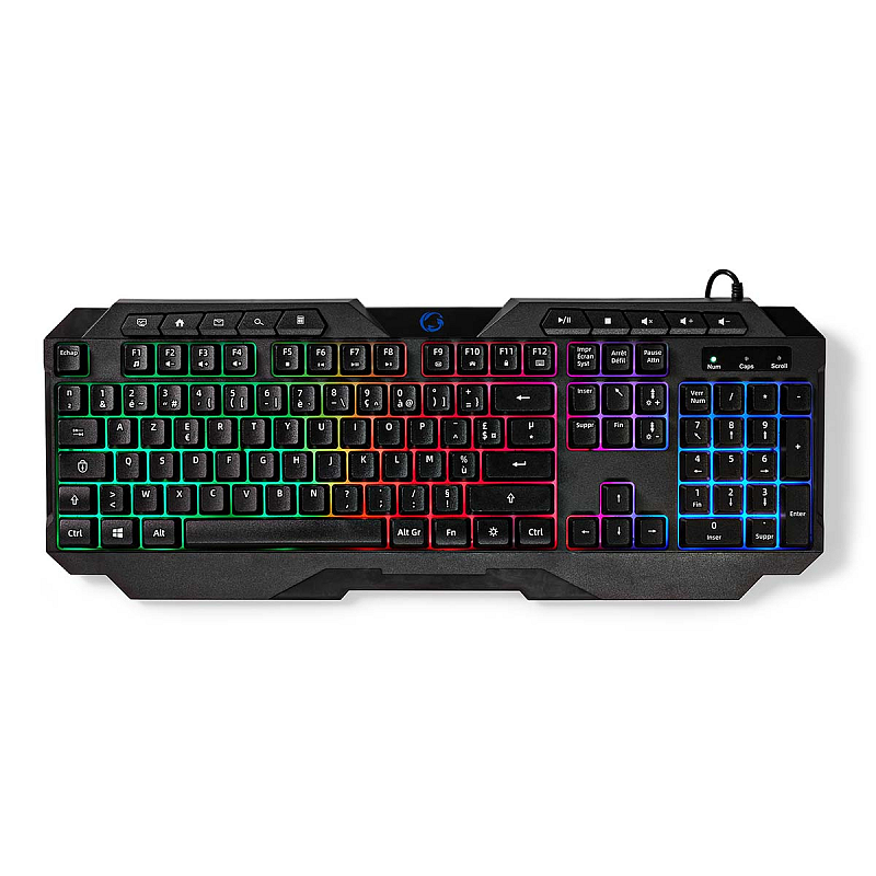Nedis GKBD110BKFR Tastatur Gaming USB AZERTY Französisch Schwarz