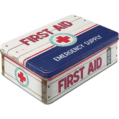 Nostalgic Art First Aid Box, Emergency Aufbewahrungsbox Rechteckig Metall Mehrfarbig