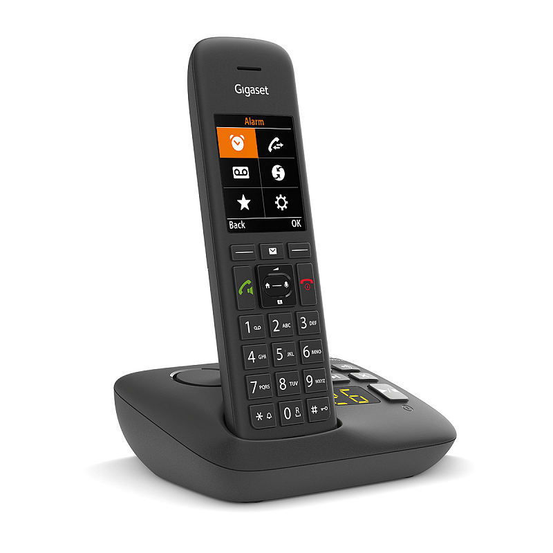 Gigaset C575A Analoges/DECT-Telefon Anrufer-Identifikation Schwarz
