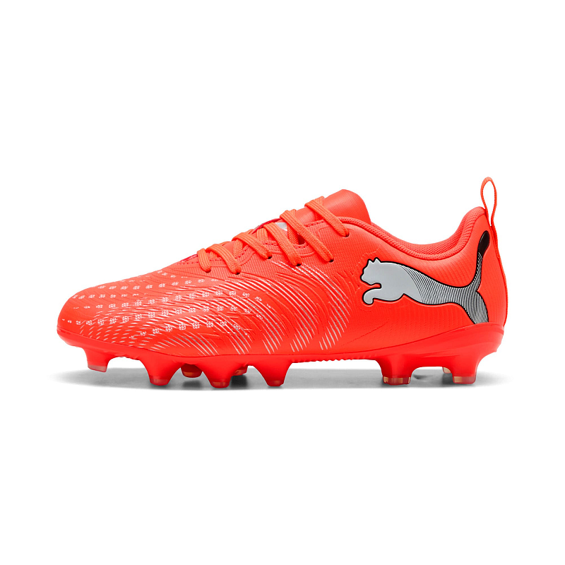PUMA Future 9 Play FG/AG Jr Fußball Männlich Orange, Weiß