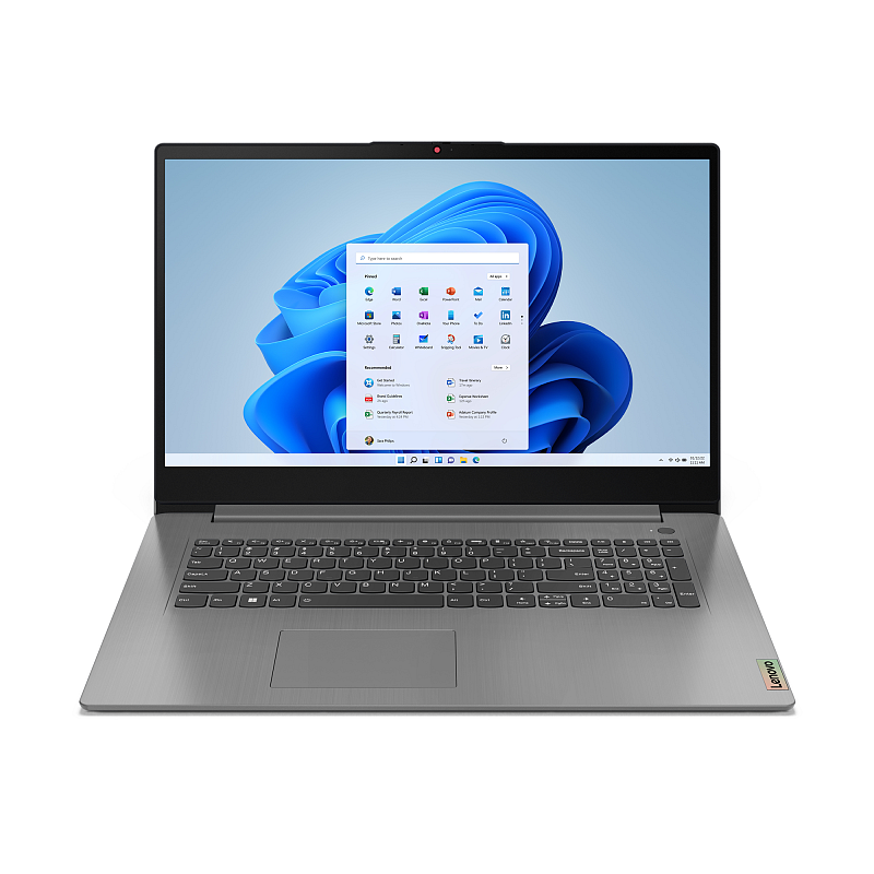 Lenovo IdeaPad 3 17ABA7 AMD Ryzen™ 5 5625U Laptop 43,9 cm (17.3") Full HD 16 GB DDR4-SDRAM 512 GB SSD Wi-Fi 6 (802.11ax) Windows 11 Home Deutsch Grau