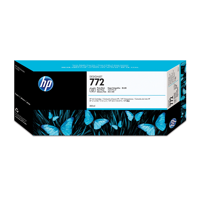 HP 772 Fotoschwarz DesignJet Druckerpatrone, 300 ml