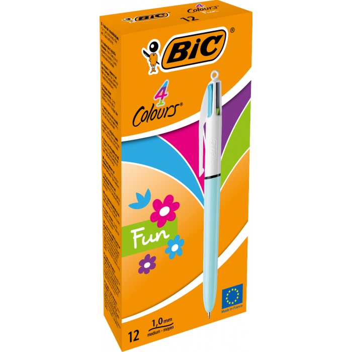 BIC 982870 Kugelschreiber Grün, Pink, Violett, Türkis Multifunktions-Kugelschreiber 12 Stück(e)