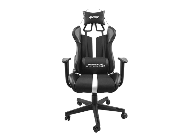 FURY AVENGER XL Universal-Gamingstuhl Gepolsterter Sitz Schwarz, Weiß
