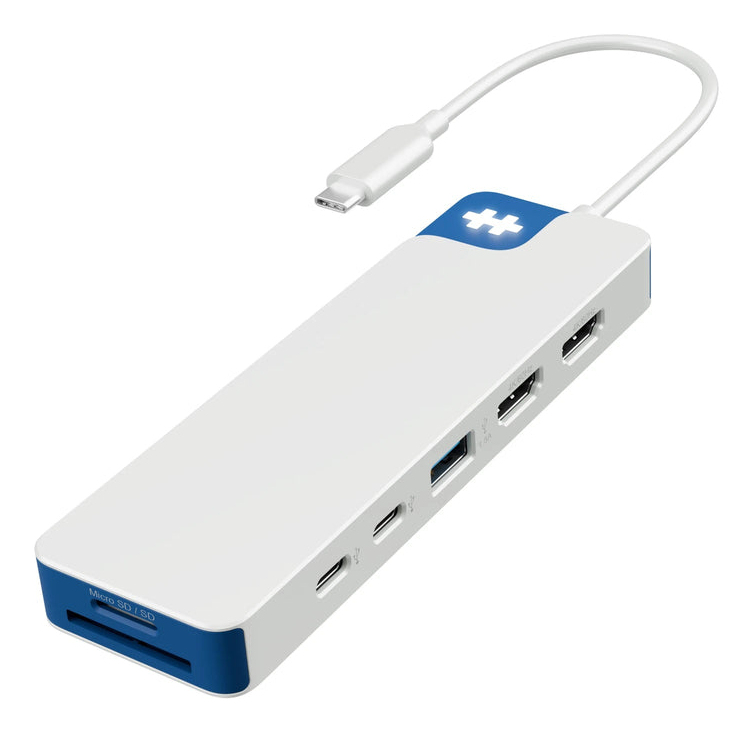 HYPER HD4103BUGL Schnittstellen-Hub USB 3.2 Gen 1 (3.1 Gen 1) Type-C 5000 Mbit/s Blau, Weiß