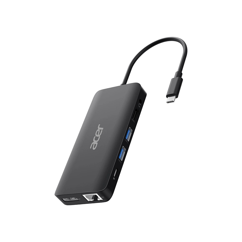 Acer USB Type-C Dongle 12-in-1 Black Kabelgebunden USB 3.2 Gen 1 (3.1 Gen 1) Type-C Schwarz