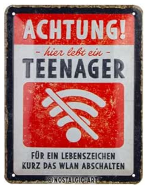 Nostalgic Art 45104986 Dekoratives Schild & Tafel für drinnen Metall Rot, Weiß