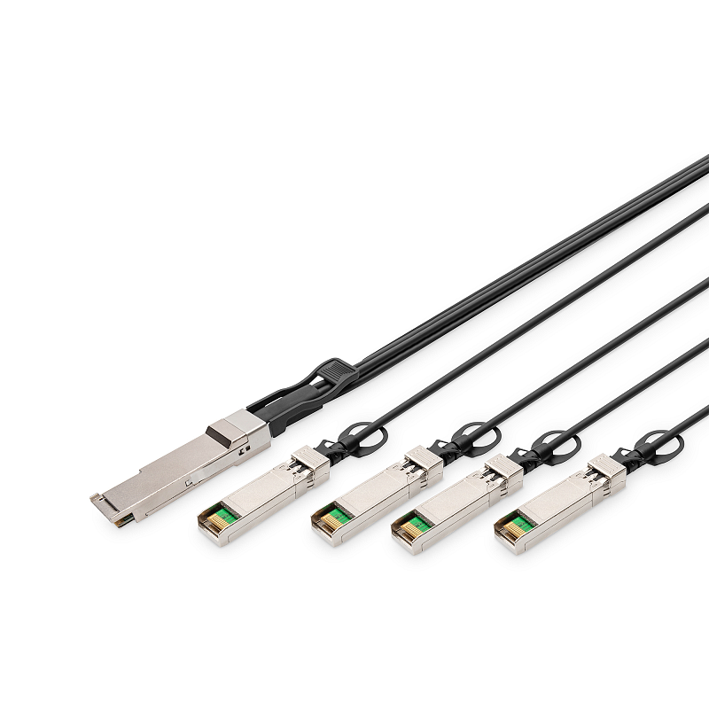 Digitus 40G QSFP+ to 4XSFP+ Direct Attach Kabel 1m