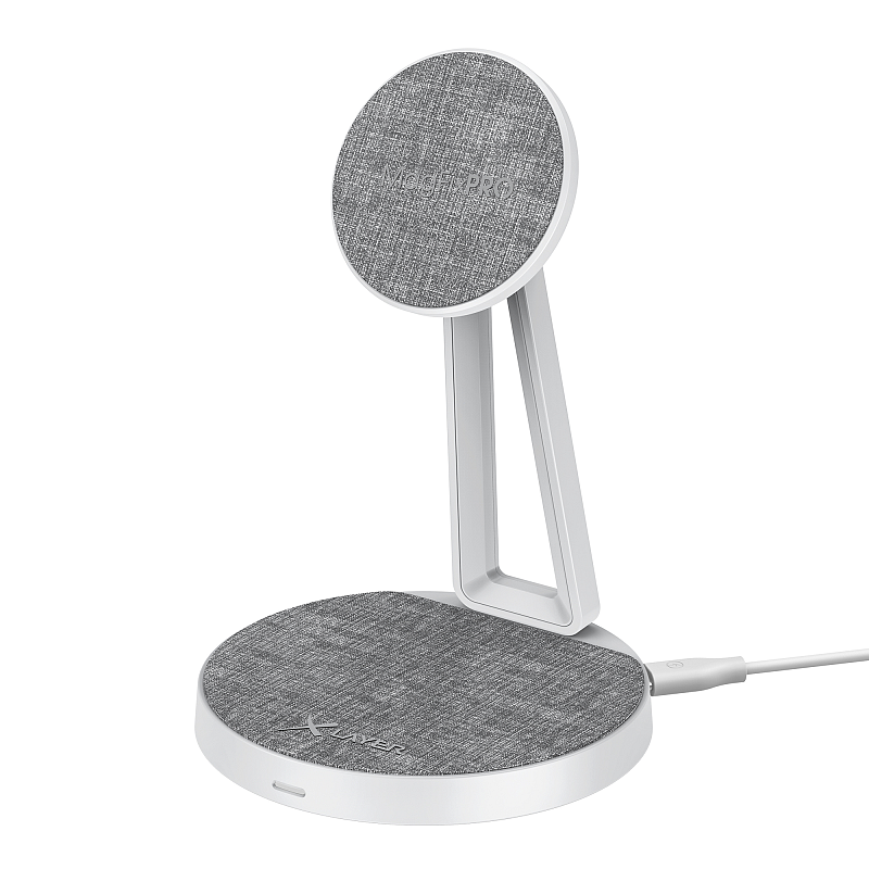 XLayer MagFix Pro 2 Kopfhörer, Smartphone Grau, Weiß USB Kabelloses Aufladen Drinnen