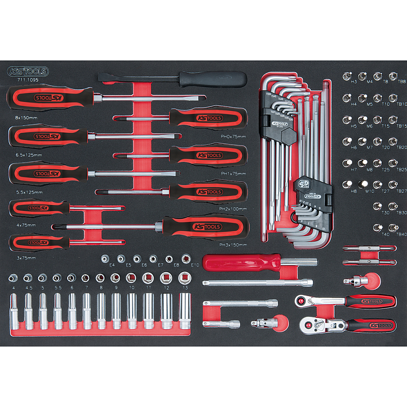 KS Tools 711.1095 Steckdosen/Steckdosen-Set Steckschlüssel-Satz