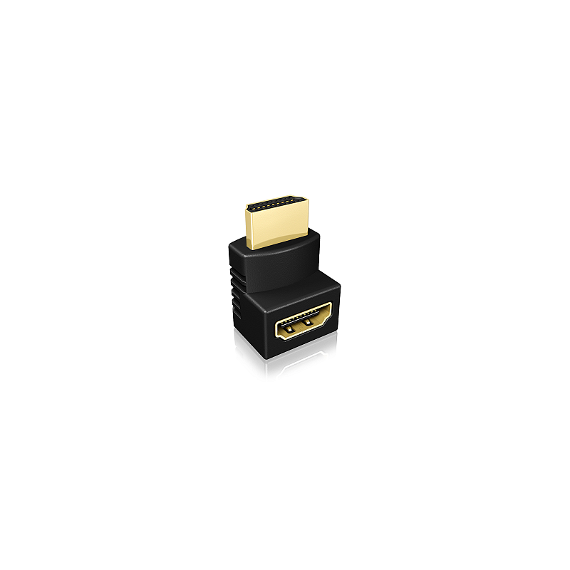 ICY BOX IB-CB009-1, Set aus 2x HDMI® Winkeladaptern mit zwei Ausrichtungen nach oben und unten
