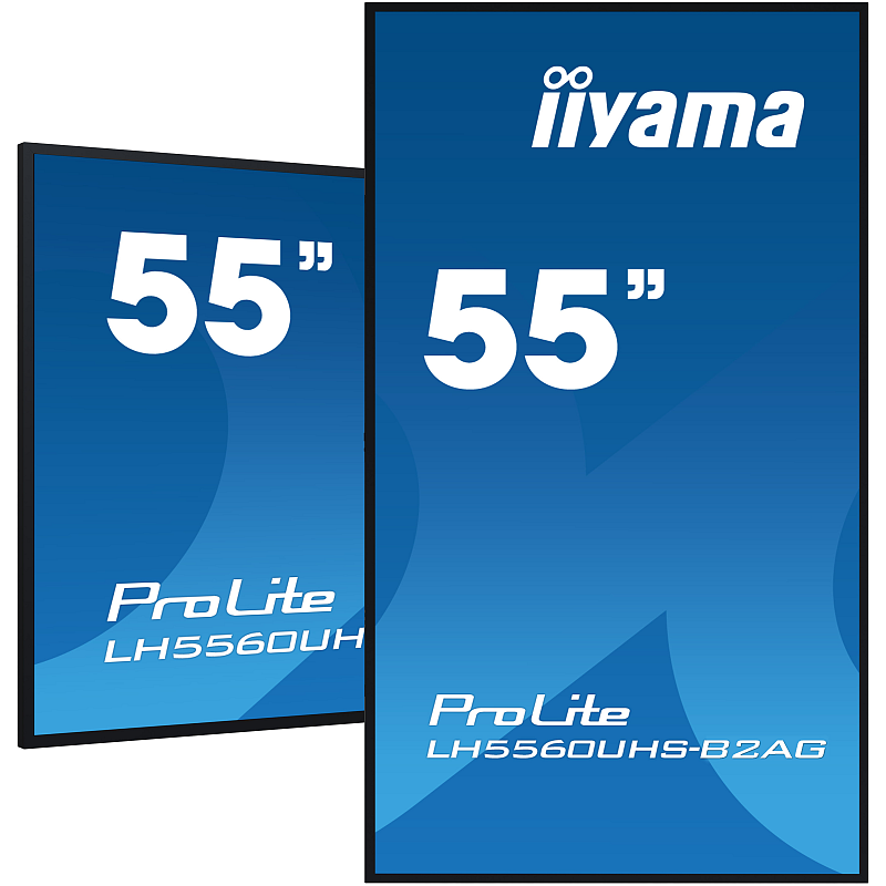 iiyama LH5560UHS-B2AG Signage-Display Digitale A-Platine 138,7 cm (54.6") LED WLAN 500 cd/m² 4K Ultra HD Schwarz Eingebauter Prozessor Android 11 24/7