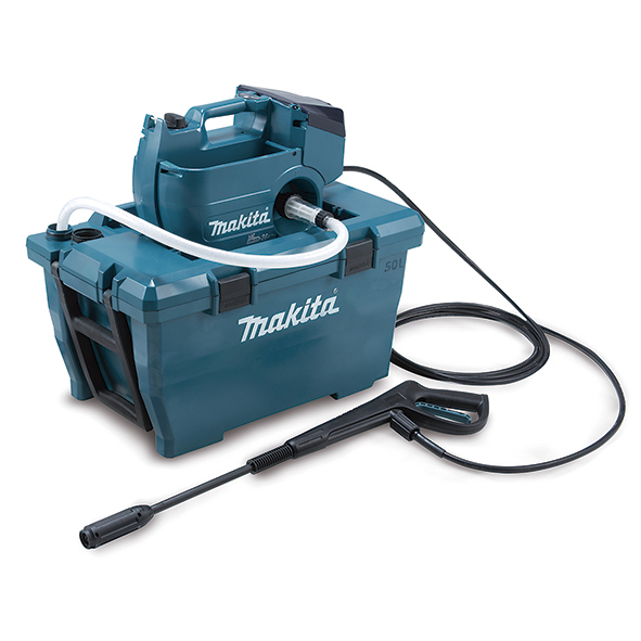Makita DHW080ZK Hochdruckreiniger Senkrecht Akku 380 l/h Schwarz, Blau