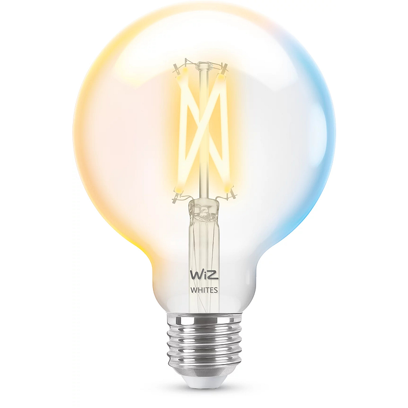 WiZ Filament-Lampe in Kugelform, transparent, 60 W G95 E27