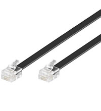 Goobay 10m RJ-12 Cable Netzwerkkabel Schwarz