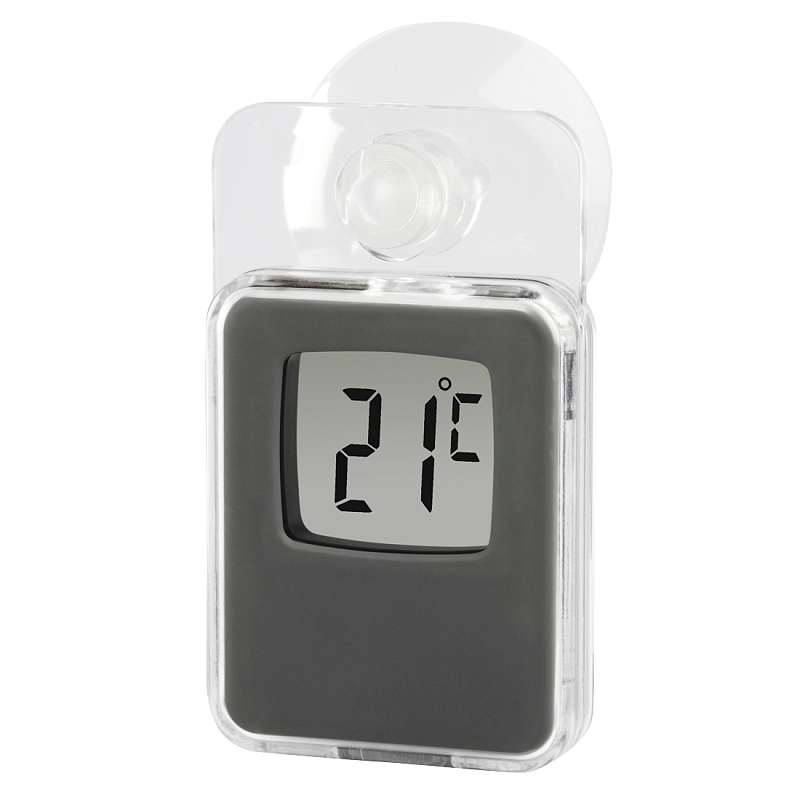 Hama 00186397 Umgebungsthermometer Elektronisches Umgebungsthermometer Drinnen/Draußen Grau