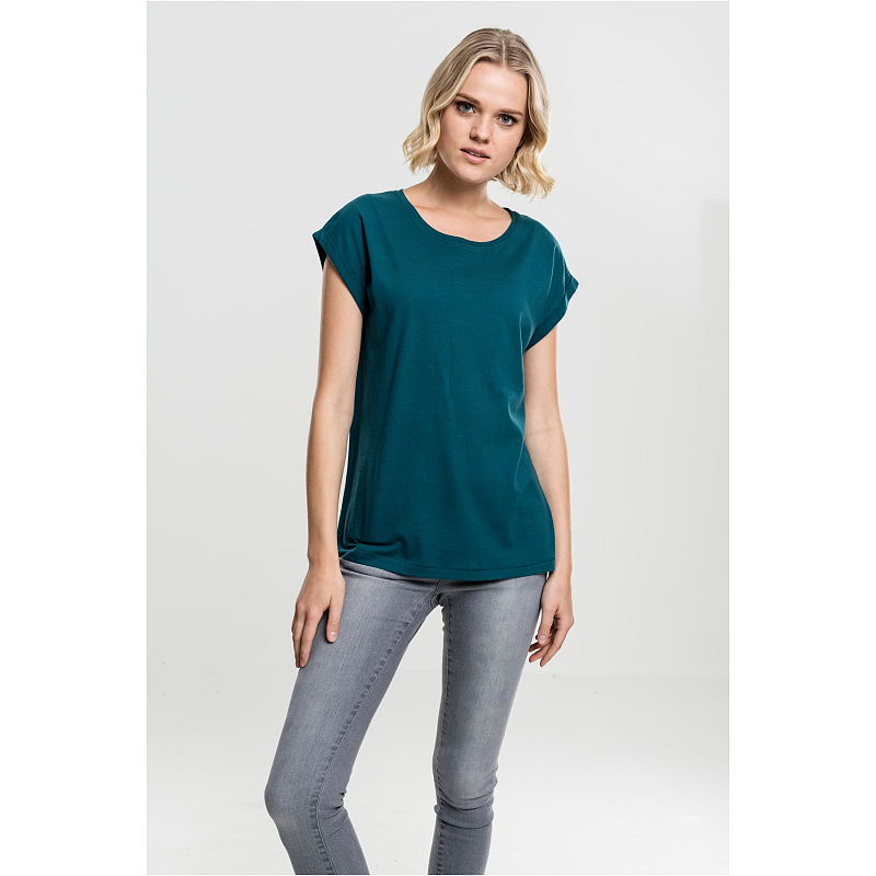 Urban Classics Ladies Extended Shoulder Tee T-Shirt Rundhals Kurzärmel Baumwolle, Trikot