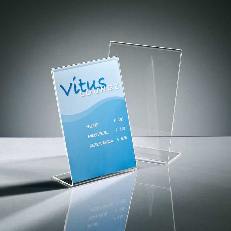 Sigel TA212 Zeichenhalter und Informationsstand A5 Acryl Transparent