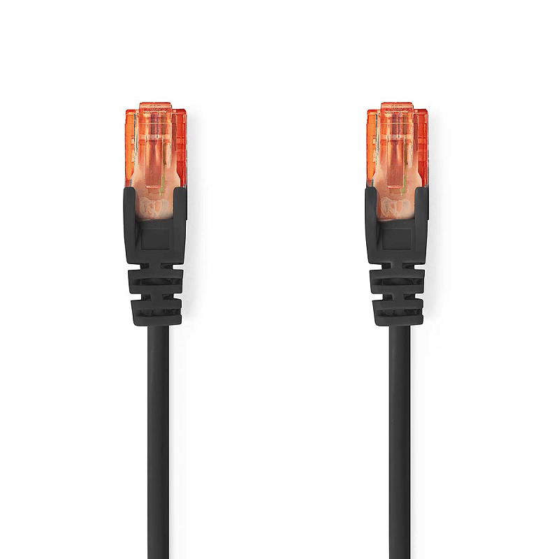 Nedis CCGL85200BK025 Netzwerkkabel Schwarz 0,3 m Cat6 U/UTP (UTP)