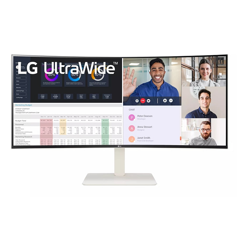 LG 38WR85QC-W Computerbildschirm 96,5 cm (38") 3840 x 1600 Pixel UltraWide Quad HD LCD Weiß