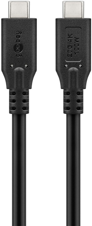 Goobay 74195 USB Kabel USB4 Gen 2x2 1 m USB C Schwarz