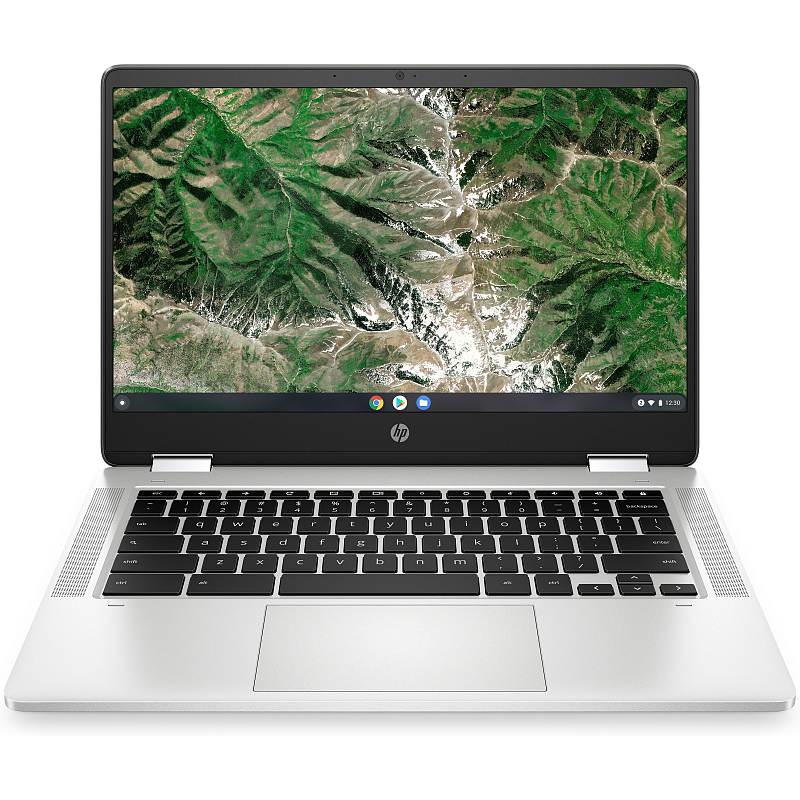 HP Chromebook x360 14a-ca0415ng Intel® Pentium® Silver N5030 35,6 cm (14") Touchscreen Full HD 4 GB LPDDR4-SDRAM 128 GB eMMC Wi-Fi 5 (802.11ac) ChromeOS Silber