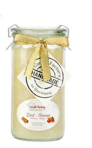 Candle Factory Mini Jumbo Wachskerze Rund Zimt, Orange Natürlich/Natur 1 Stück(e)