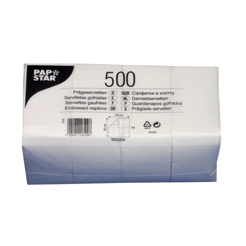 Papstar 16109 Papierserviette Seidenpapier Weiß 500 Stück(e)