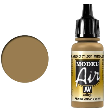 Vallejo Model Air Middlestone Acrylfarbe 17 ml Braun Flasche