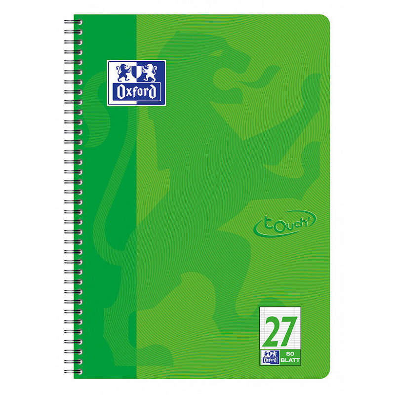 Oxford TOUCH Notizbuch A4+ 80 Blätter Grün