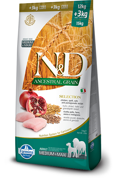 Farmina Pet Food N&D Ancestral Grain Canine 15 kg Adult Huhn