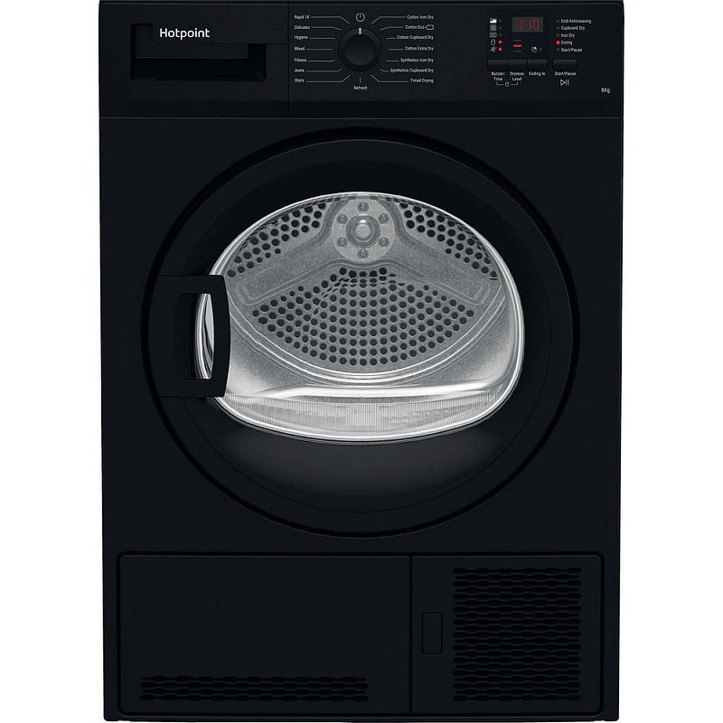 Hotpoint C HD C82 BBGD UK Wäschetrockner Freistehend Frontlader 8 kg Schwarz