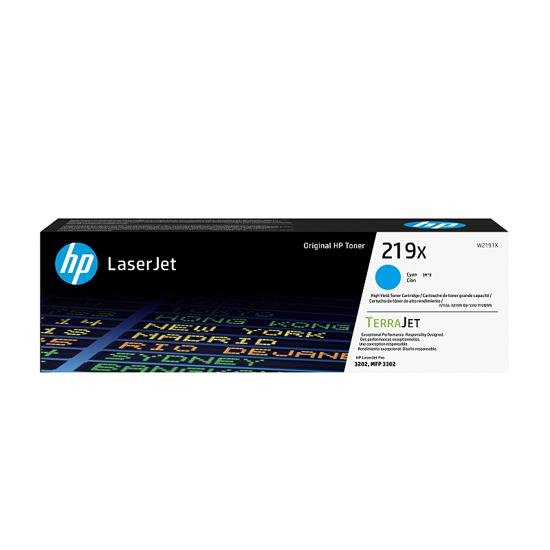 HP 219X Cyan Original LaserJet-Tonerkartusche mit hoher Reichweite