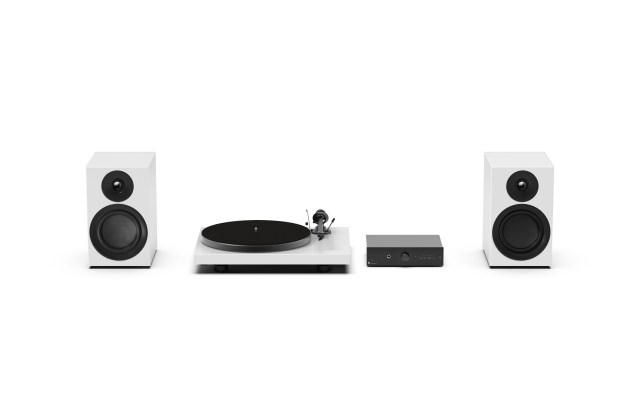 Pro-Ject Colourful Audio System E Audio-Plattenspieler mit Riemenantrieb Schwarz, Weiß