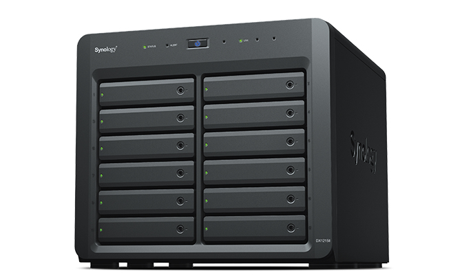 Synology DX1215II Speicherlaufwerksgehäuse HDD / SSD-Gehäuse Schwarz 2.5/3.5"