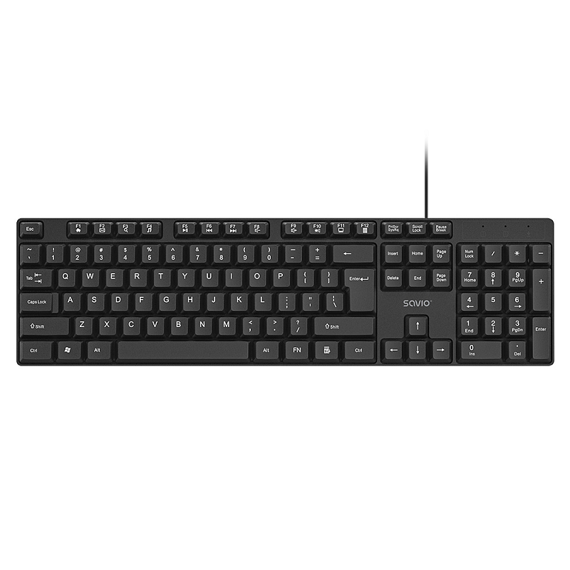 Savio KB-01 Tastatur Heimbüro USB QWERTY US Englisch Schwarz