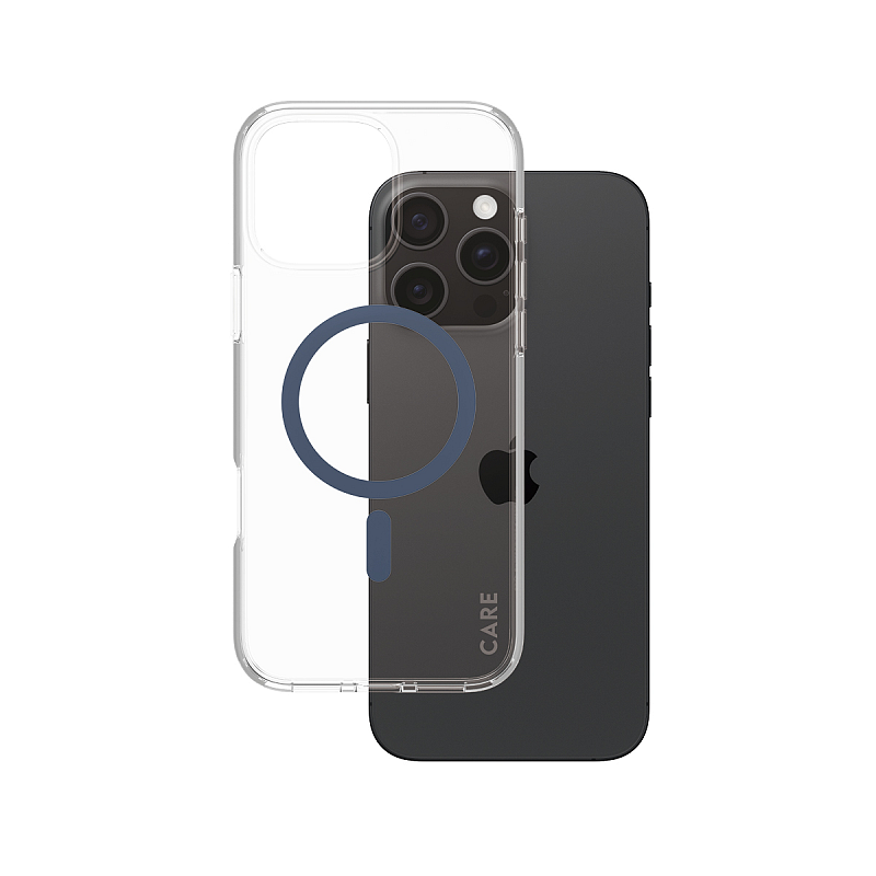 PanzerGlass CARE™ by ® Urban Combat Case Transparent m. Blau MagSafe iPhone 16 Pro Max