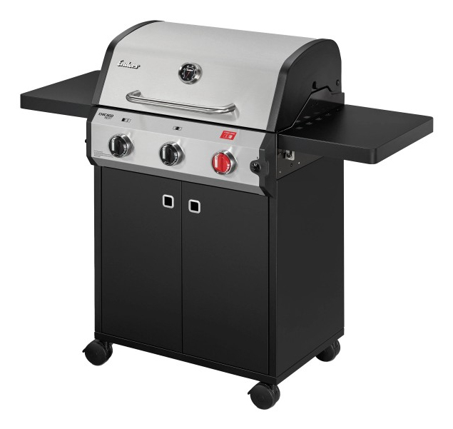 Enders Colsman Chicago Next 3 R Turbo Grill Fass Gas Schwarz, Edelstahl 10600 W