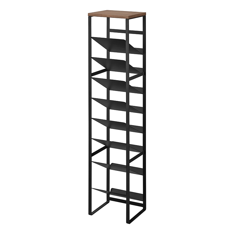 Yamazaki YA01491 Weinregal Bodenweinregal Silikon, Stahl, Holz Schwarz